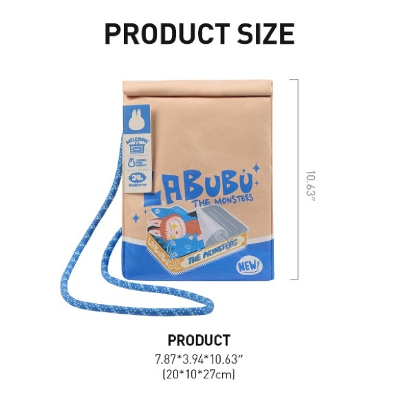 Pop Mart Labubu The Monsters Wacky Mart Series Messenger Bag Authentic - Picture 9 of 11